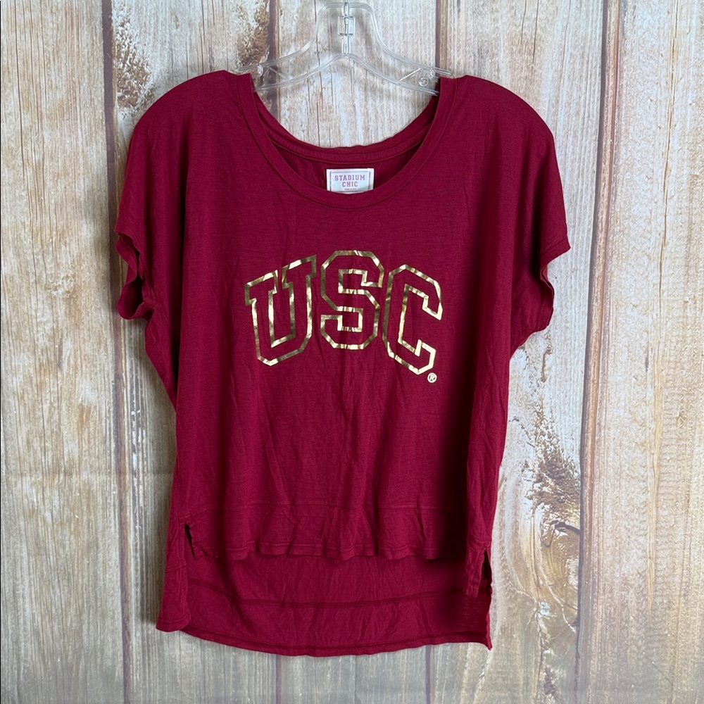 💵Stadium Chic USC Chic Crop Red T-Shirt Size Small